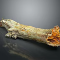 Natural Wooden Stone Log Piece With Rustic Texture And Weathered Surface