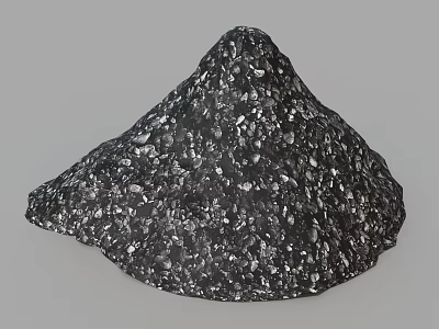 Black Speckled Stone And Natural Wood Home Decorative Ornament Piece 3d model