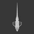 Futuristic Spacecraft Wing Structure With Sleek Exterior And Advanced Aerospace Design