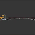 Shiny Yellow Flatbed Truck With Long Flatbed And Sturdy Cab Design 3d model