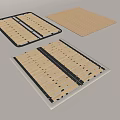 Wooden Bed Support Slats With Different Frame Designs And Materials 3d model