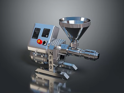 Industrial ZL80 Machine With Stainless Steel Hopper Control Panel And Extruder 3d model