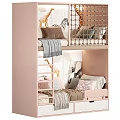 Kids Bunk Bed with Giraffe Elephant Prints Ladder Safety Net Soft Pillows and Blankets