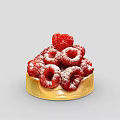 Delicious Raspberry Tart with Sweet Powdered Sugar Topping and Golden Crust