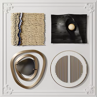 Light Luxury Wall Decoration 3d model