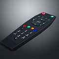 Black Remote Control With Colorful Buttons Digital Keypad And Navigation Functions 3d model