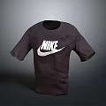 Classic Black Nike T Shirt Featuring White Swoosh Logo For Daily Use