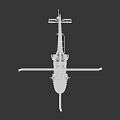 Brown Military Helicopter With Open Door Rotors Windows And Detailed Exterior