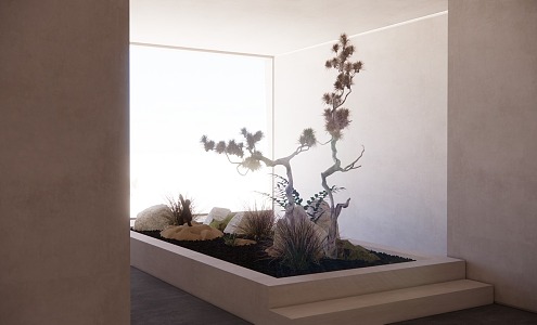 Courtyard Roof Garden Terrace Sunshine Room Landscaping Micro Landscape Indoor Landscape Indoor Landscaping 3d model