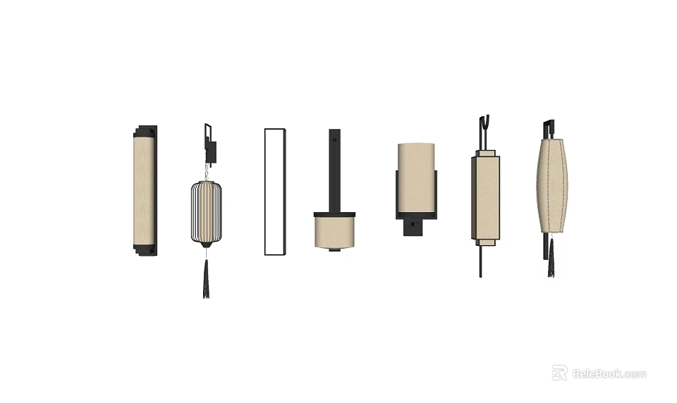 Different Styles of Modern Wall Lamps with Sleek Design for Home Interior Lighting 3d model 