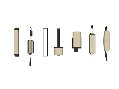 Different Styles of Modern Wall Lamps with Sleek Design for Home Interior Lighting 3d model