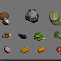 Assorted Fresh Vegetables Including Potatoes Cauliflower Cabbage Eggplant Broccoli Bell Peppers And Corn