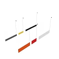 Modern Linear Pendant Lights With Golden Black And White Rectangular Panels Design 3d model