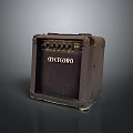 Vintage METEORO Computer Speaker Featuring Worn Design Control Knobs And Grill Panel