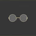 Elegant Jewelry Glasses With Round Lenses Gold Frame And Purple Temples