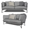 Modern double sofa 3d model