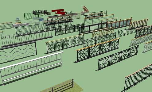 Railings Various Railings 3d model