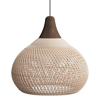 Rattan chandelier-Ji chandelier 3d model