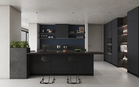 Modern Kitchen Minimalist Kitchen 3d model