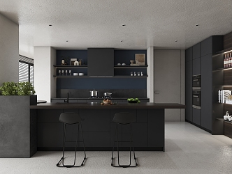 Modern Kitchen Minimalist Kitchen 3d model