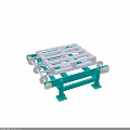 Green Metal Heavy Duty Conveyor Equipment With Pallet Frame And Rollers