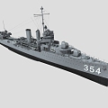 Monaghan Battleship Cruiser Frigate Warship Destroyer Battleship Steamship Video Class Super Realistic High Precision Low Face Number Low Model 3d model