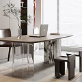 Modern Italian Home Study 3d model