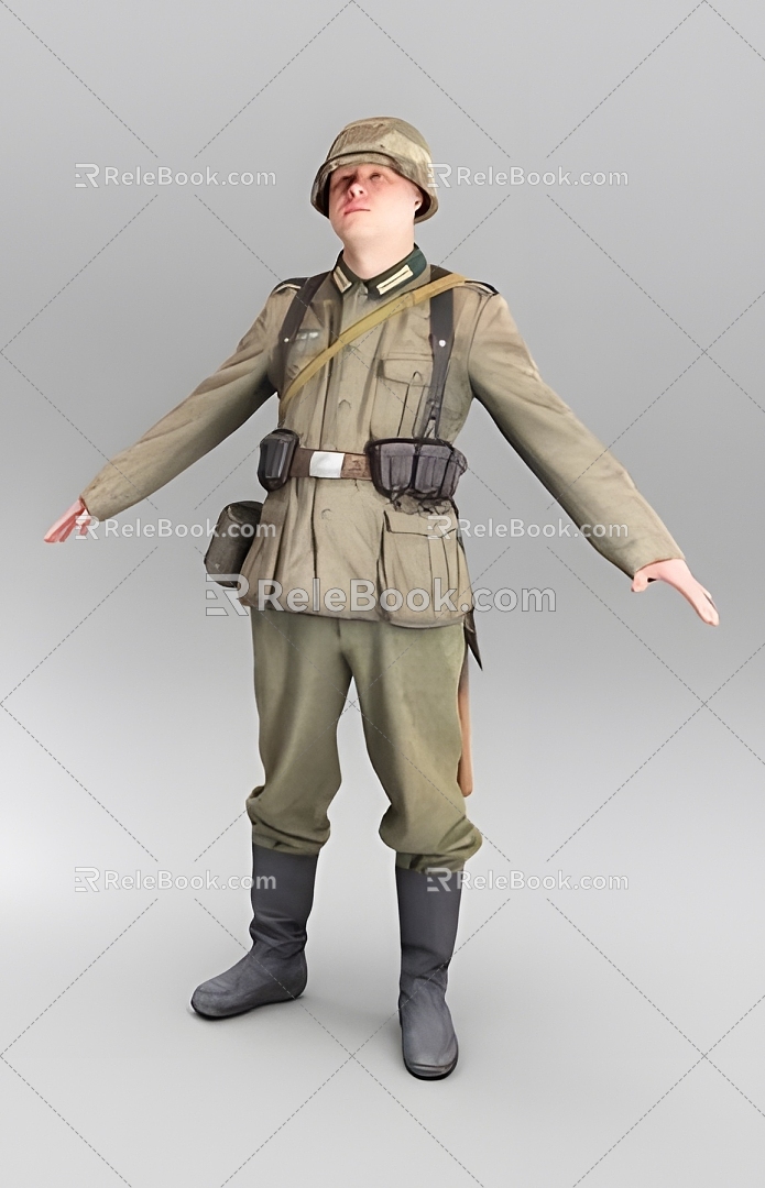 Wehrmacht soldiers ready to go 3d model