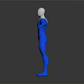 Blue And Silver Human Figure With Pepsi Logo Outstretched Arms On Dark Background