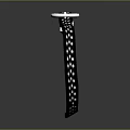 Black Belt With White Polka Dots And Silver Metal Buckle For Fashion Outfits