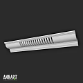 Ornate White Architectural Component Featuring Grooved Patterns For Interior Decoration