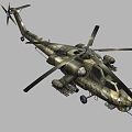 Helicopter Mi28NE Helicopter Attack Helicopter Gunship Low Face Number Low Model Simple Model Game Sub-era Film and Television Level Super Realism 3d model