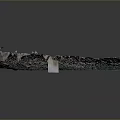 3D Terrain Model Display With Green Areas Road Trees And Rolling Hills