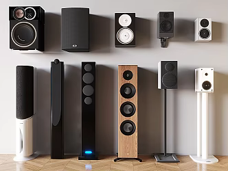 Modern Audio Subwoofer Floor-Standing Audio Wall-Mounted Audio Home Theater 3d model