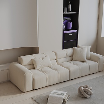 Modern three-seat sofa 3d model