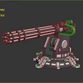 laser tower turret turntable sci-fi tower defense game tower defense sci-fi turret game turret game turret 3d model
