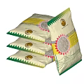 Whole Wheat Flour Packaged In Stacked Bags With Sunflower Pattern 3d model