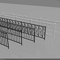 Ornate Iron Railings With Decorative Patterns In Black And White Design