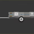 3D Designed Utility Trailer Featuring Metal Frame Textured Floor Wheel And Hitch