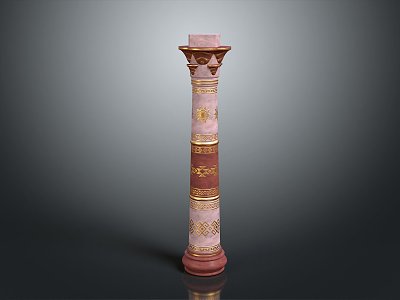 Light Luxury Pillar Stone Pillar Stone Pillar Old Stone Pillar 3d model