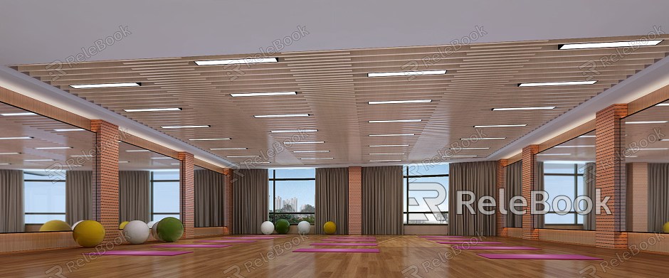 Modern Yoga Room model