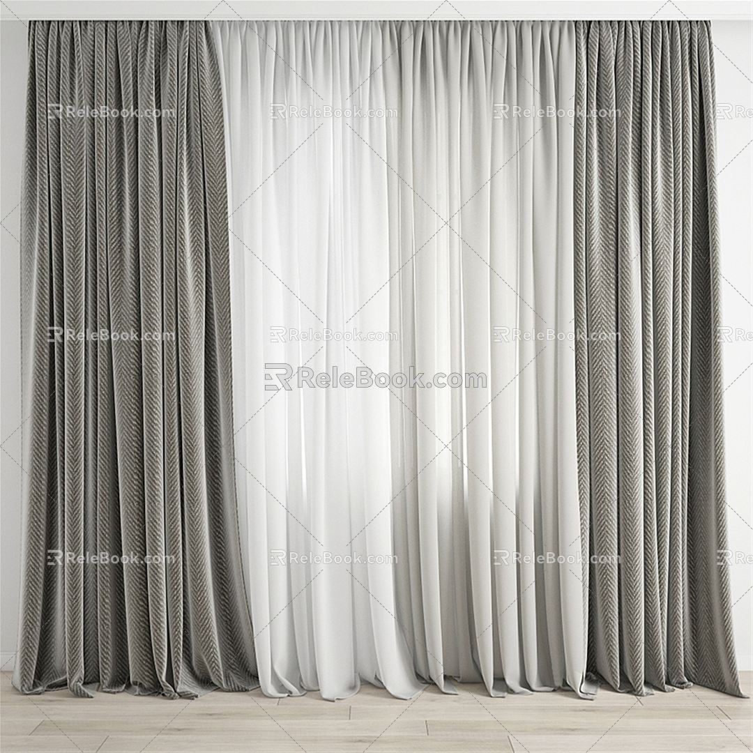 Modern Curtains 3d model