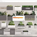 Modern Flower Planters In Various Designs With Green Plants And Decor