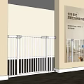 White Indoor Pet Fence With Smart Monitoring Function For Dogs Safety