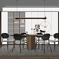 Modern Dining Table and Chair Combination Dining Table and Chair 3d model