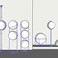 Modern Floor Lamps With Spherical Shades And Metal Frames For Indoor Lighting