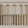 Elegant Classical Architecture Model With Intricate Columns And Arched Design