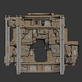 Industrial Architectural Structure With Multiple Levels Windows Metal Frames And Open Design