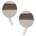 Two Stylish Modern Round Wall Lamps With Striped Shade And Metal Base For Home Lighting