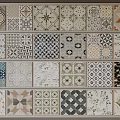 Ceramic Tiles Wall Display With Various Patterns And Colorful Designs 3d model